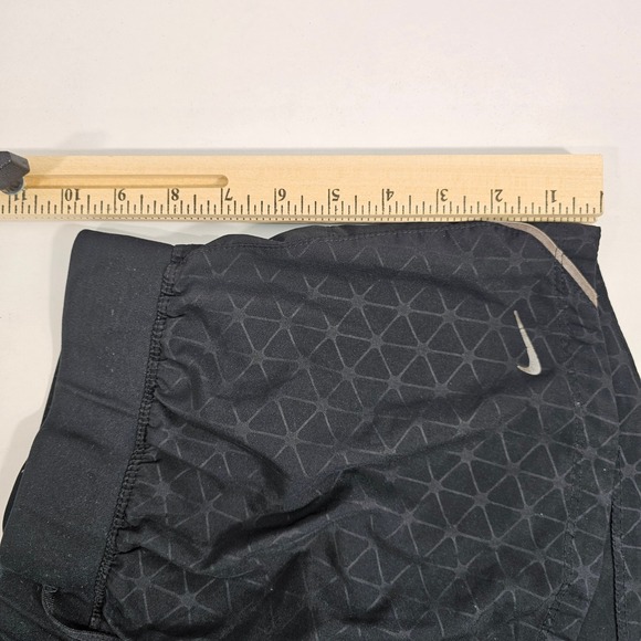 Nike Dri Fit Women's L Running Shorts Black Geometric Print Performance Athletic - Picture 5 of 6